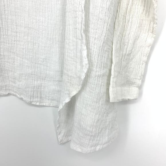 J. Jill Pure Jill Linen Open Front Cardigan Wrap Womens Size Large White - Picture 4 of 7